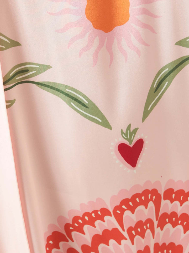 Maxikleid mit Druck in Azur