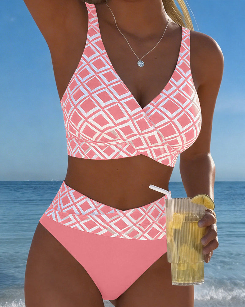 Marlene | Zweiteiliger Bikini mit elegantem Diamantmuster