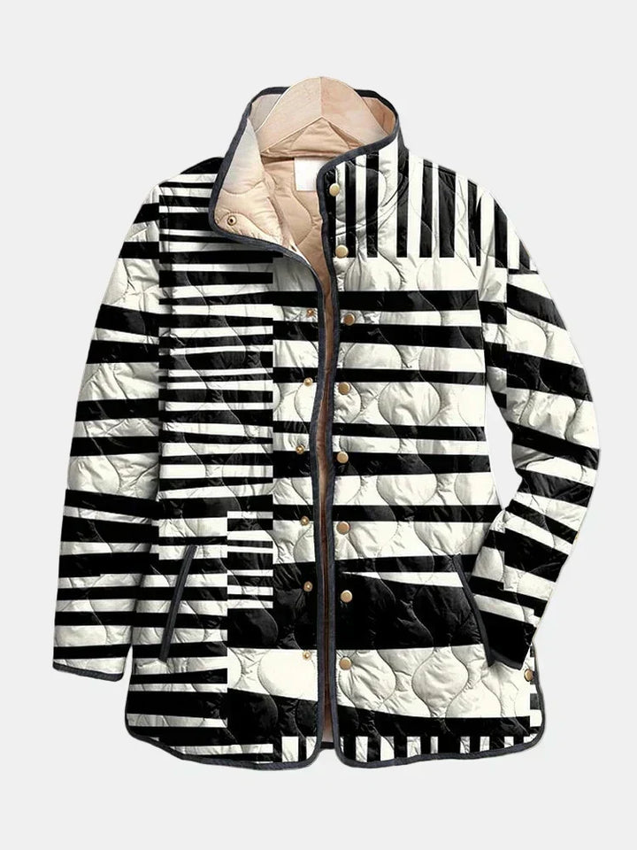 Steppjacke mit grafischen Streifen Véronique