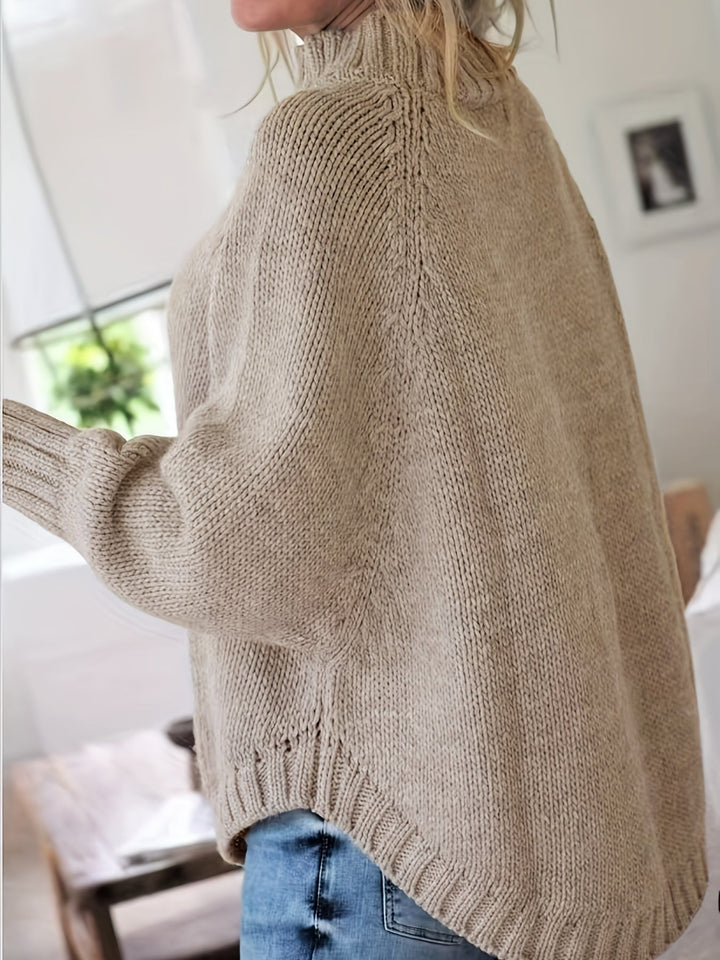 Livia – Rippstrickpullover mit Hemddetail