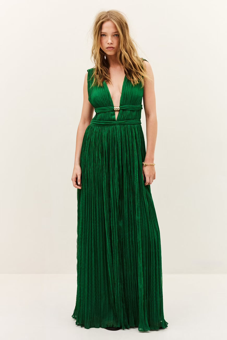 Maxi Kleid mit V-Ausschnitt