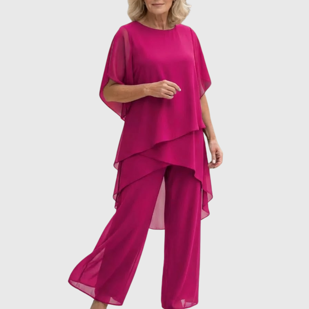 Chiara | Fließendes 2-teiliges Ensemble mit Palazzo-Hose