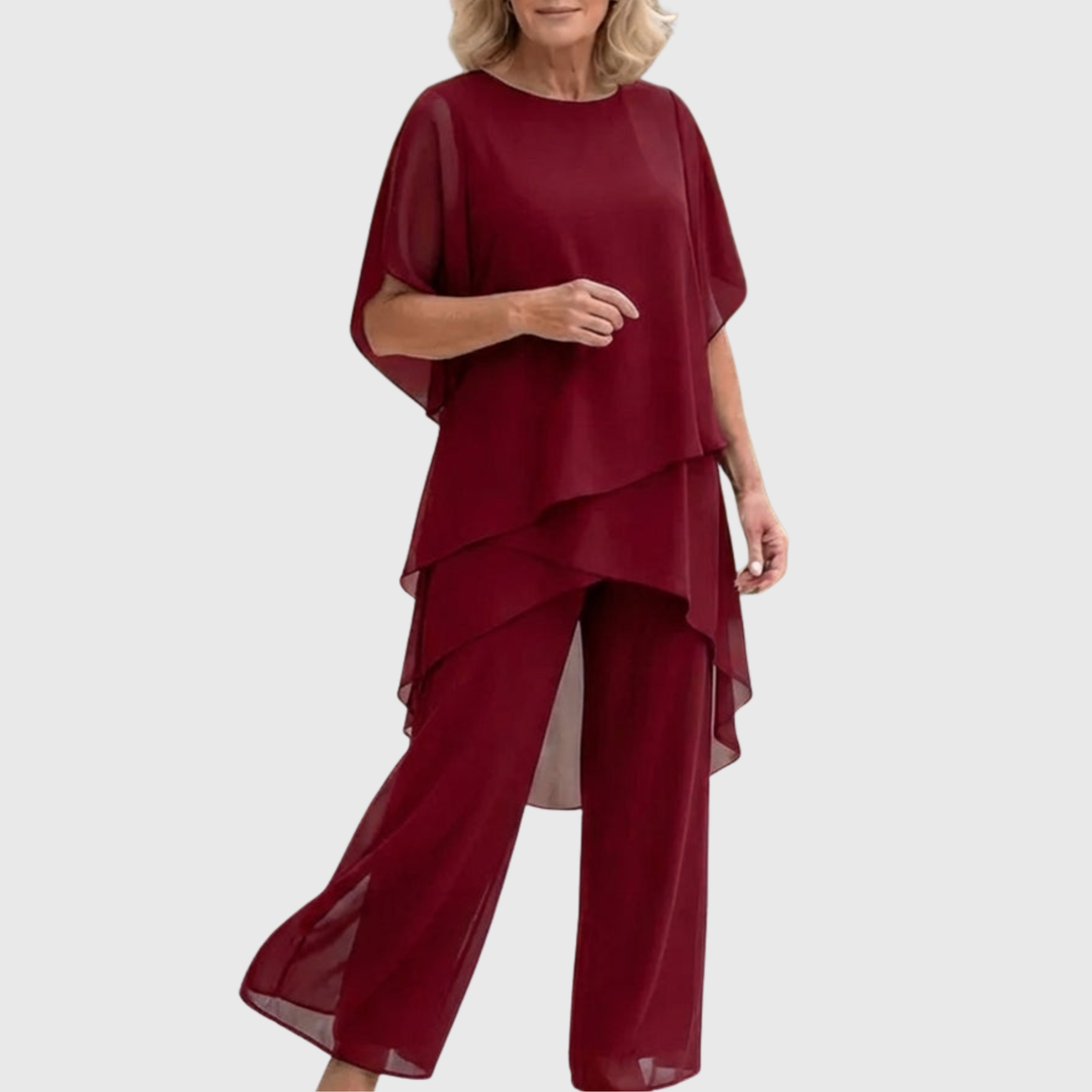 Chiara | Fließendes 2-teiliges Ensemble mit Palazzo-Hose