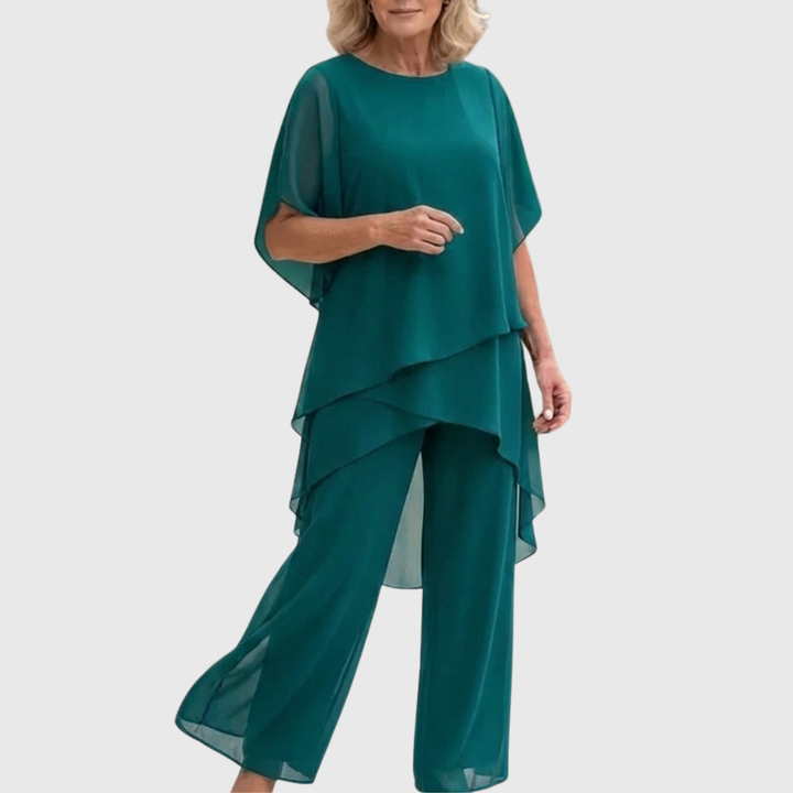 Chiara | Fließendes 2-teiliges Ensemble mit Palazzo-Hose