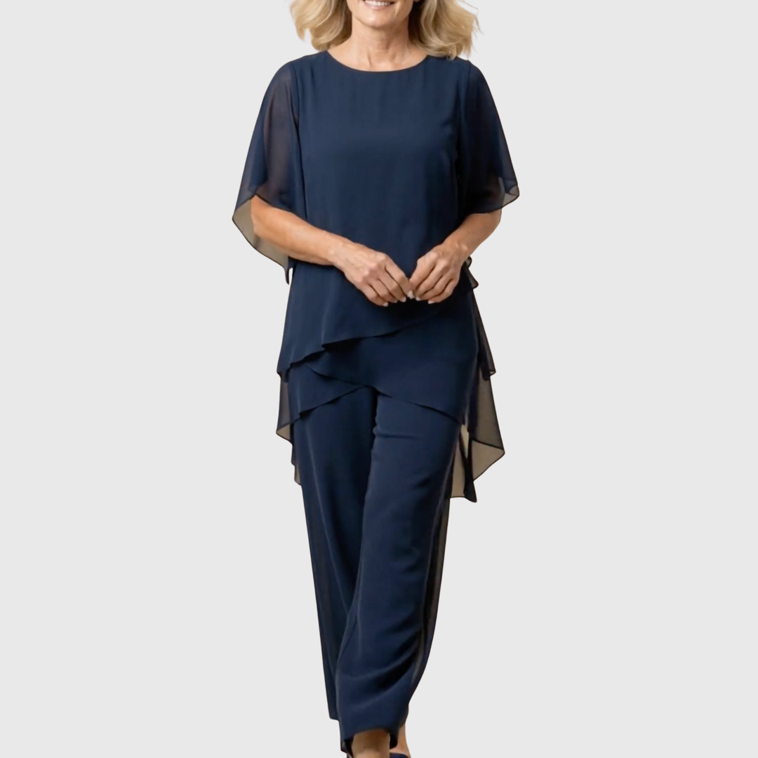 Chiara | Fließendes 2-teiliges Ensemble mit Palazzo-Hose