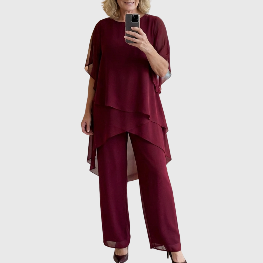 Chiara | Fließendes 2-teiliges Ensemble mit Palazzo-Hose