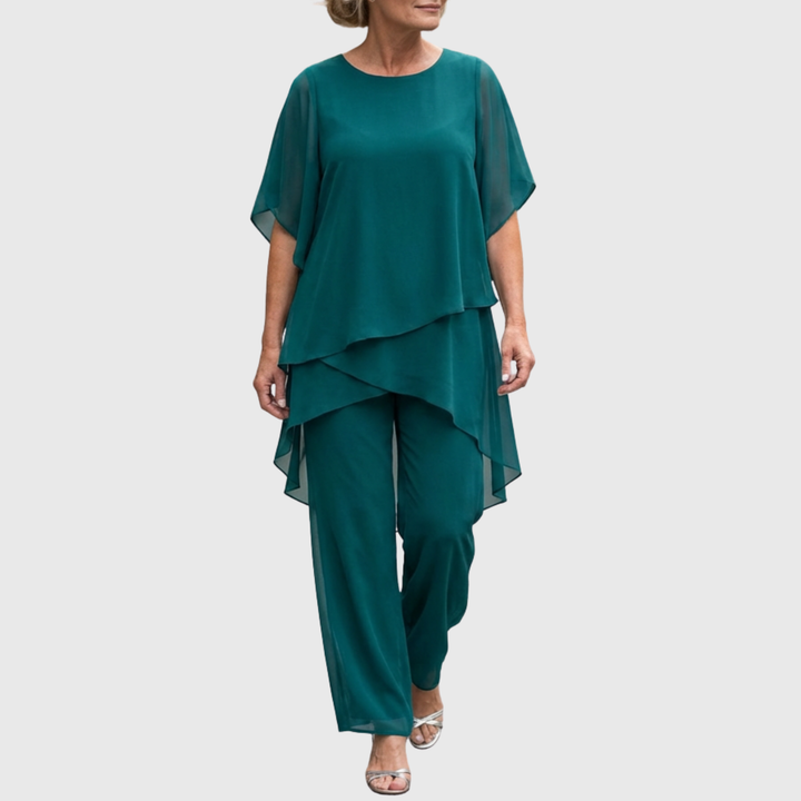 Chiara | Fließendes 2-teiliges Ensemble mit Palazzo-Hose