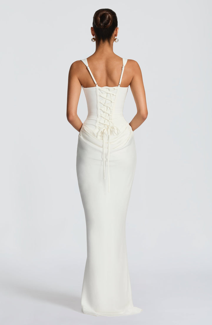 Éléonore | Maxikleid mit quadratischem Ausschnitt