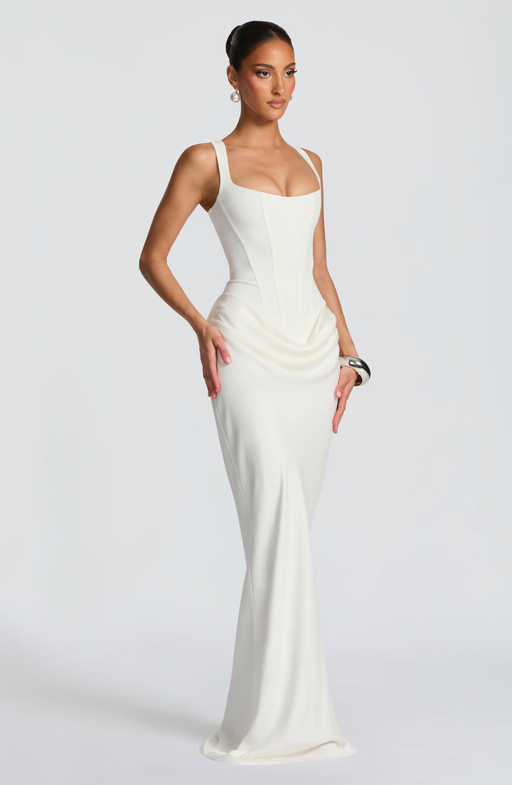 Éléonore | Maxikleid mit quadratischem Ausschnitt