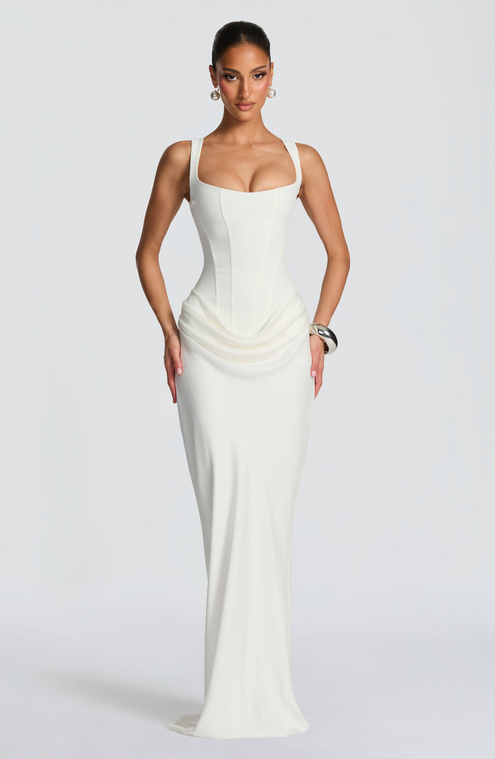 Éléonore | Maxikleid mit quadratischem Ausschnitt