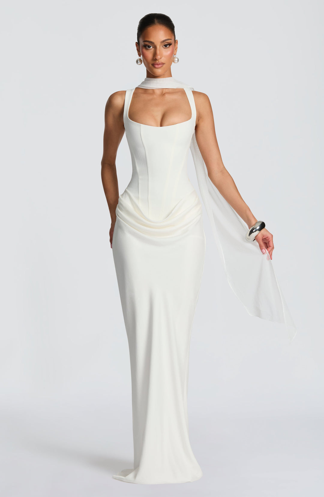 Éléonore | Maxi Kleid mit quadratischem Ausschnitt