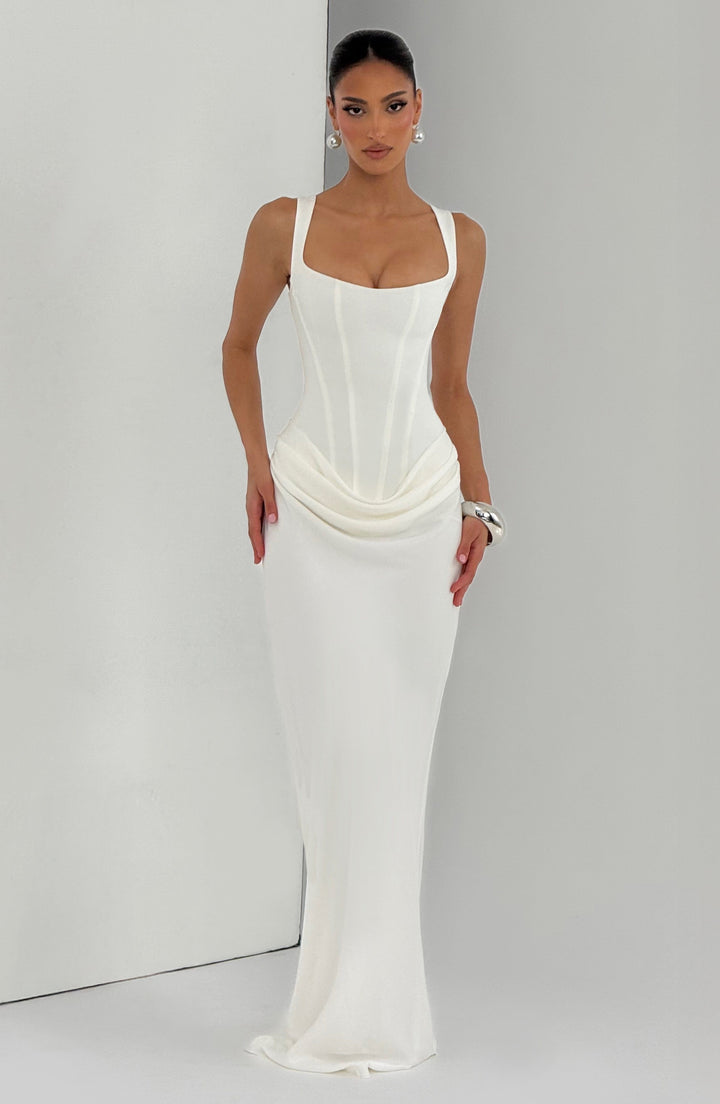 Éléonore | Maxikleid mit quadratischem Ausschnitt