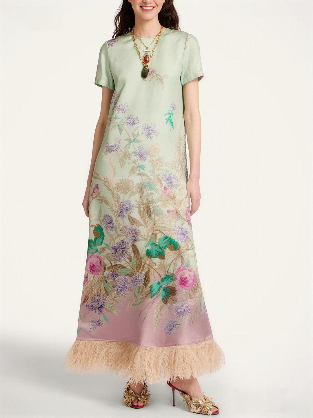 Maxi Boho-Blumenrobe