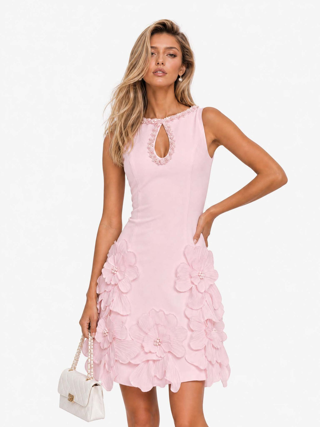 Elegantes Ärmelloses Mini-Kleid mit Ausschnitt