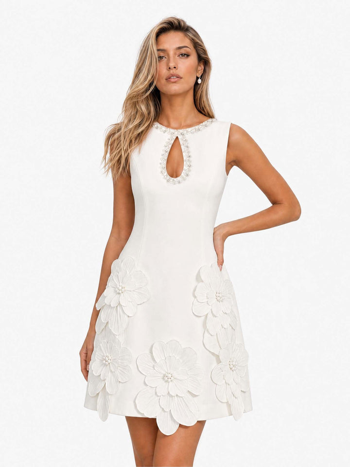 Elegantes Ärmelloses Mini-Kleid mit Ausschnitt