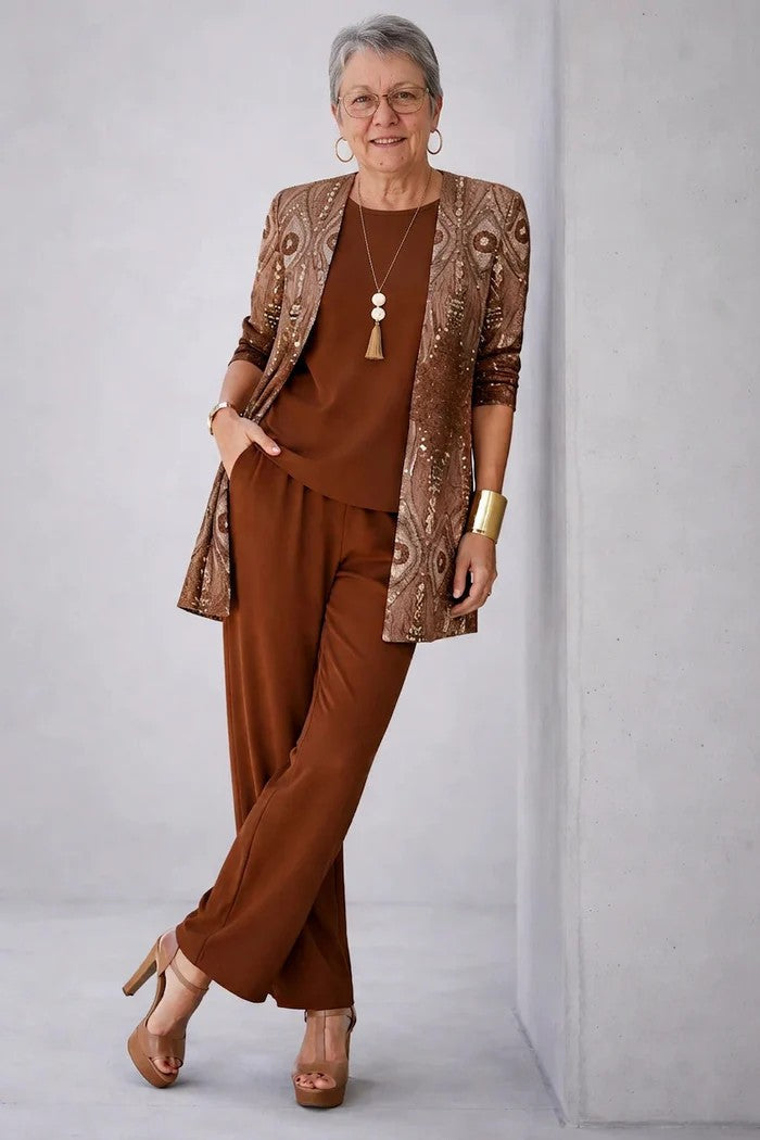 Elsera – Elegantes dreiteiliges Set im klassischen Stil
