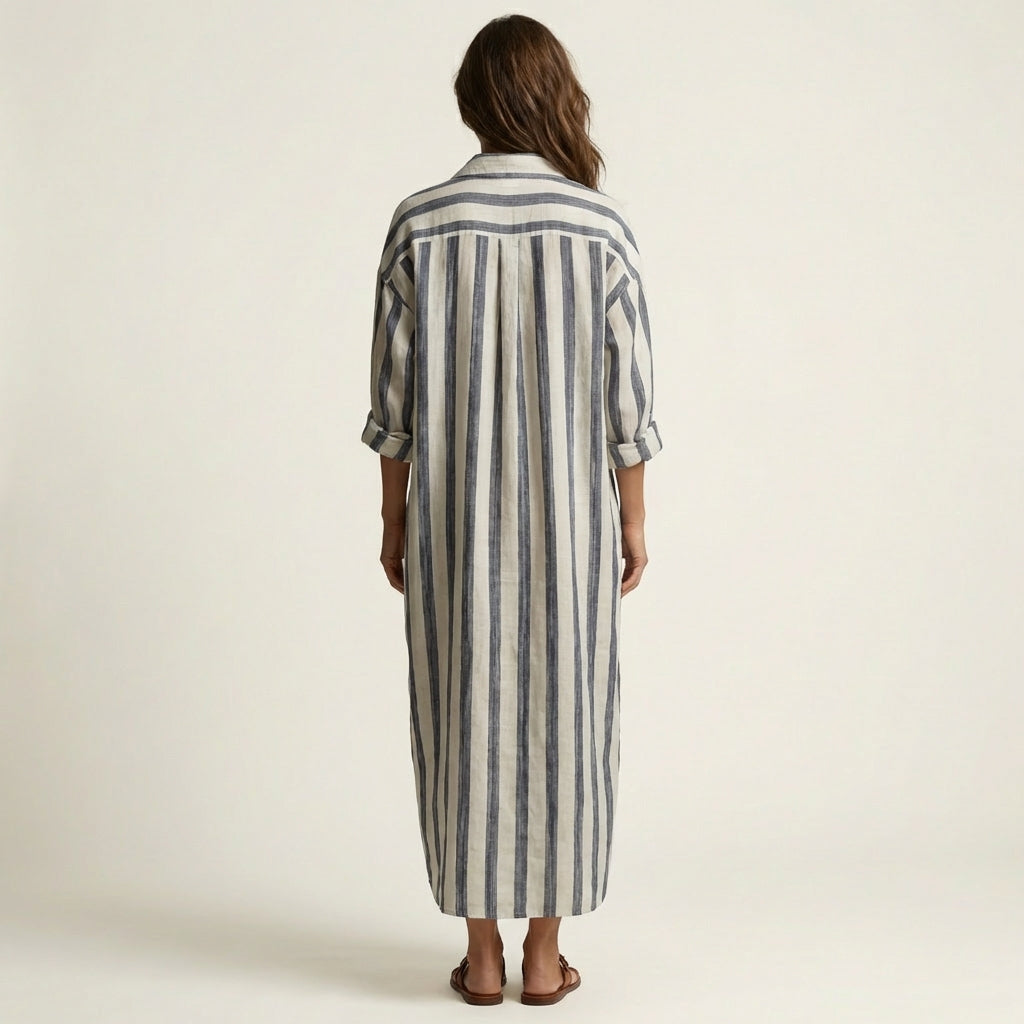 Maxi Gestreifte Robe