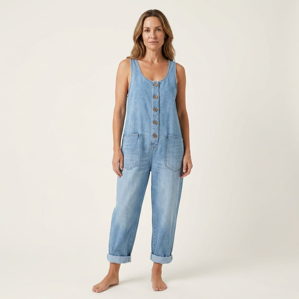 Liva | Jumpsuit mit Knopfträgern