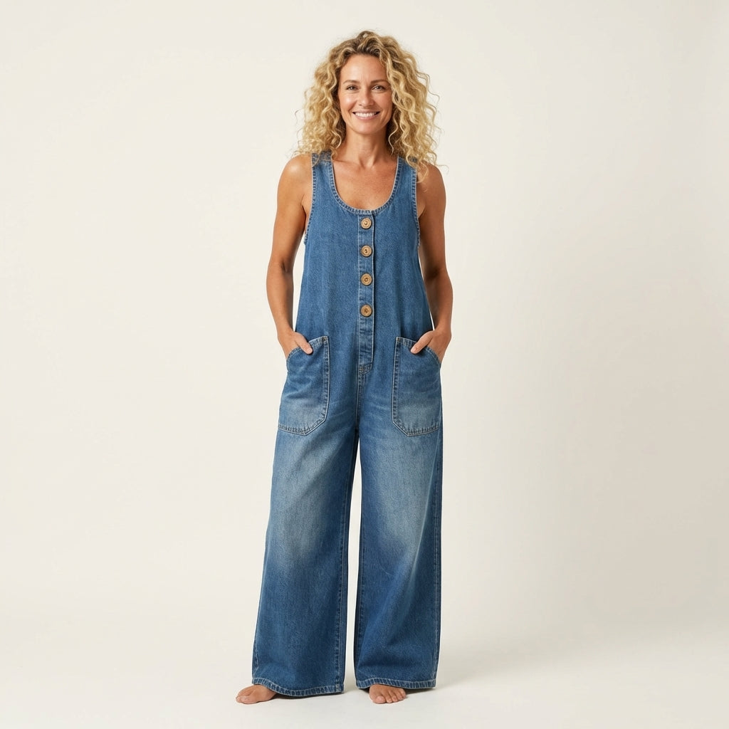 Liva | Jumpsuit mit Knopfträgern