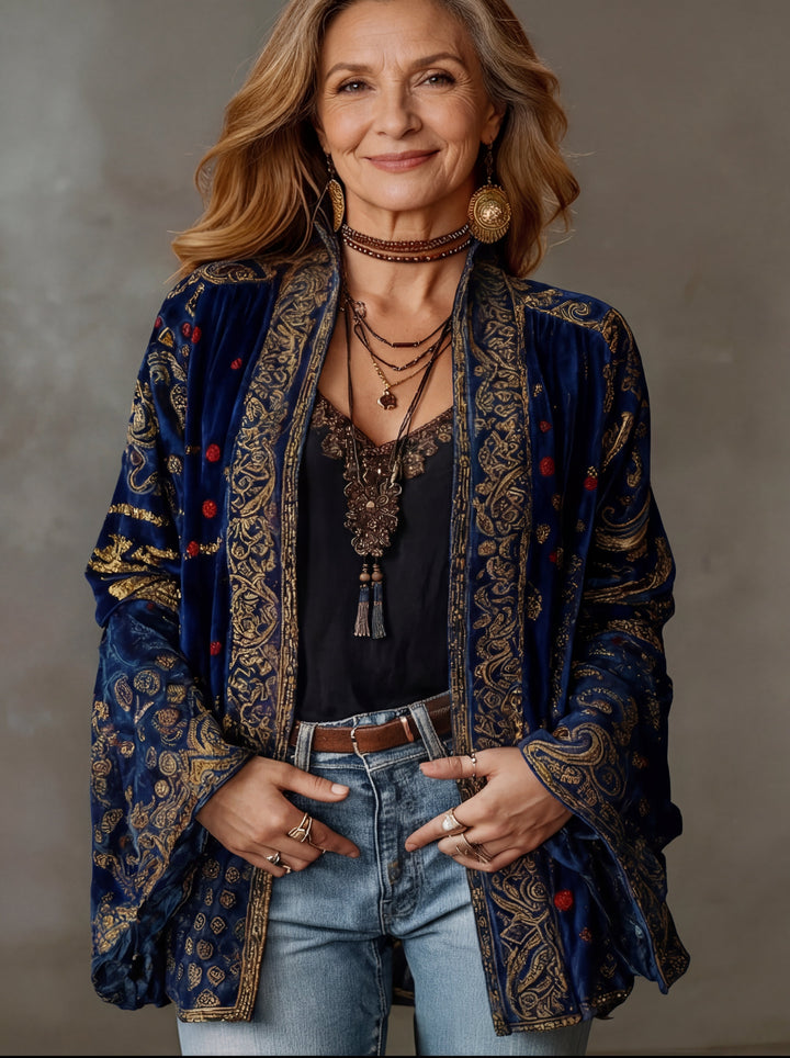 Darcy | Boho Bestickter Kimono Cardigan