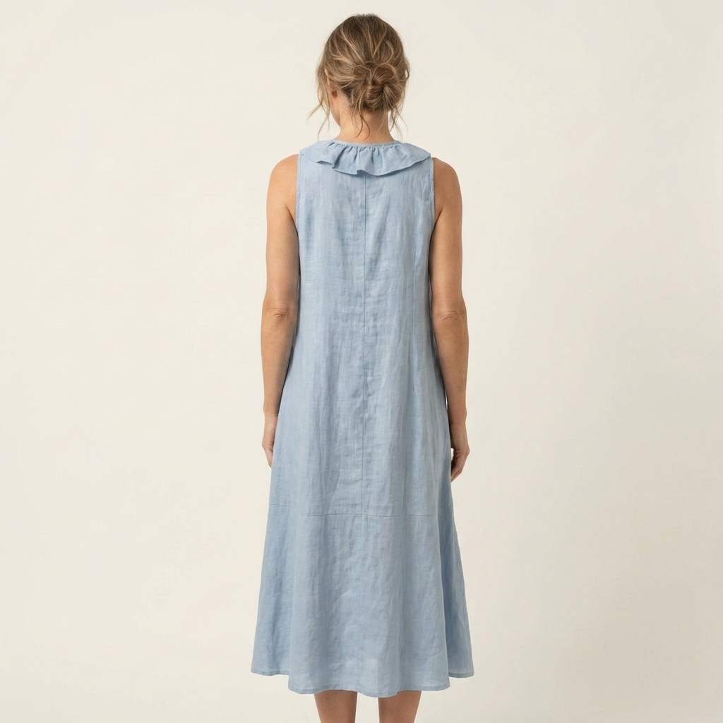 Maxi Leinenkleid ohne Ärmel