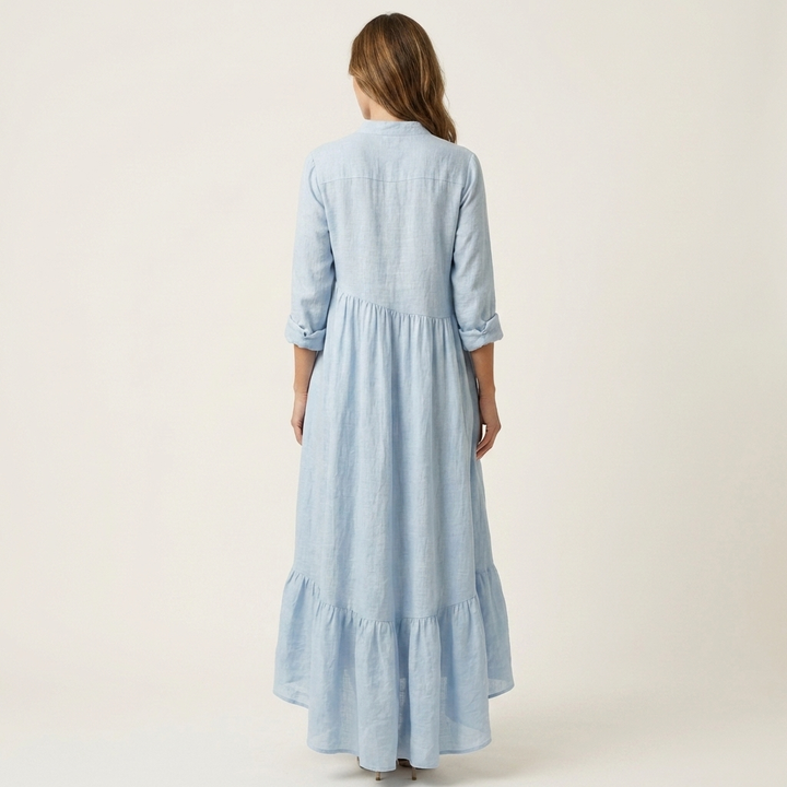 Maxikleid mit Stehkragen