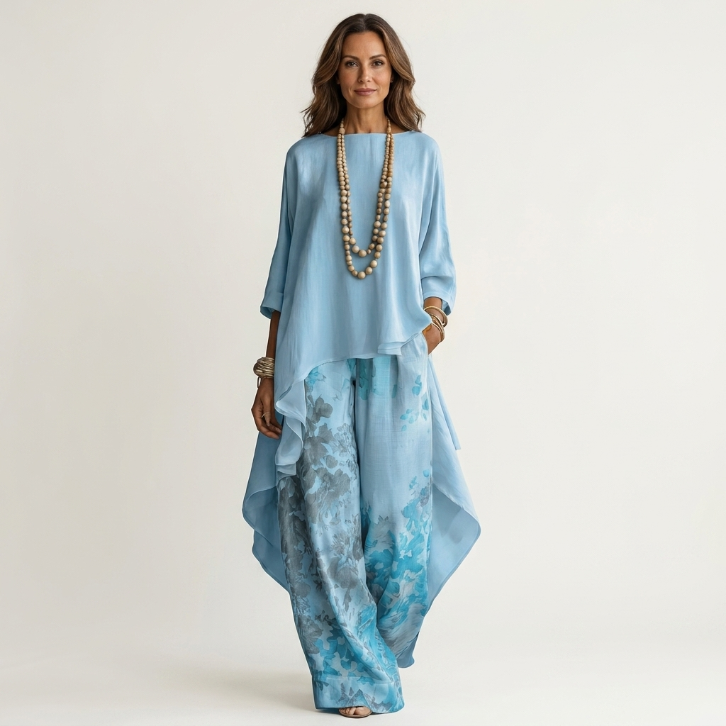 Berber zweiteiliges Set mit asymmetrischer Tunika