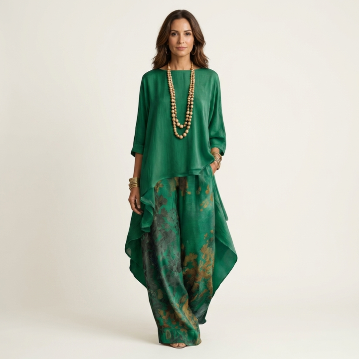Berber zweiteiliges Set mit asymmetrischer Tunika