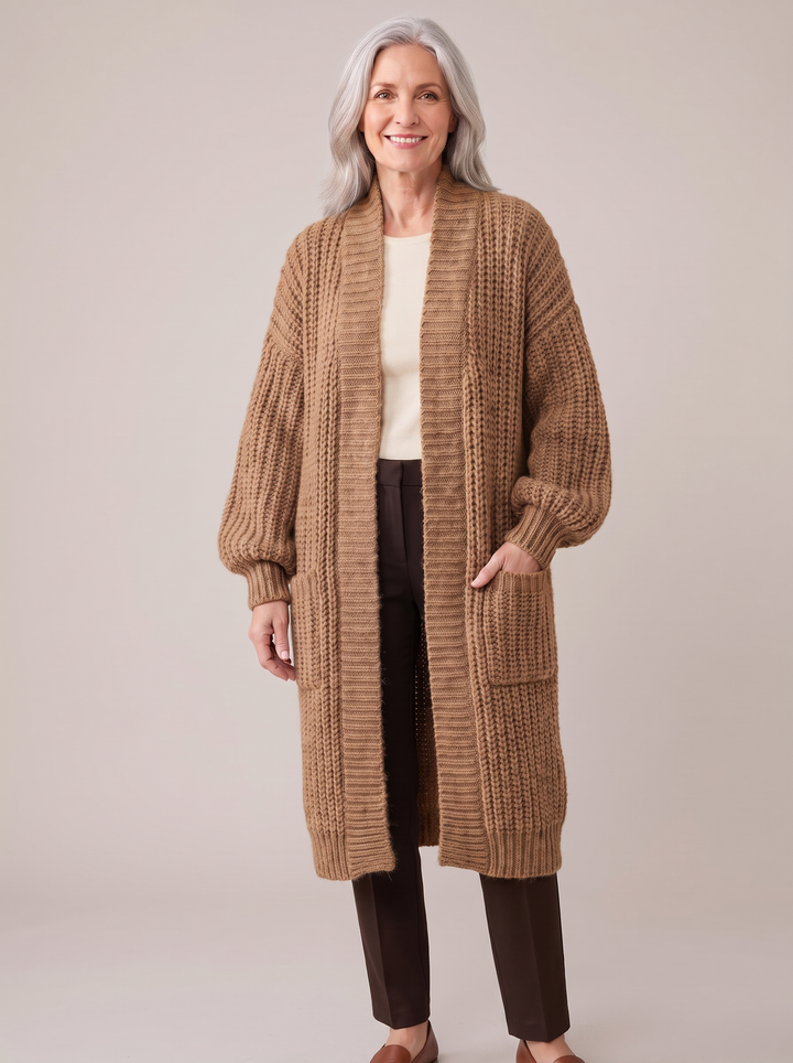 Lenie | Langes Vest mit Taschen