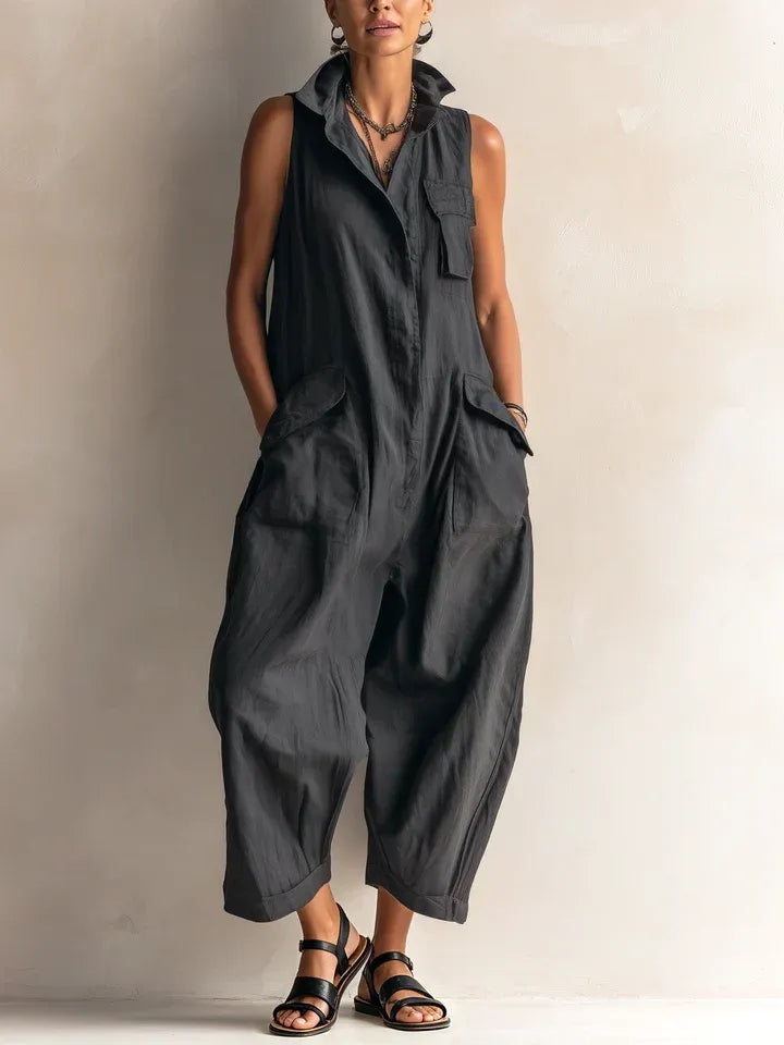 ALESSIA™ - LÄSSIGER ÄRMELLOSER CARGO-JUMPSUIT