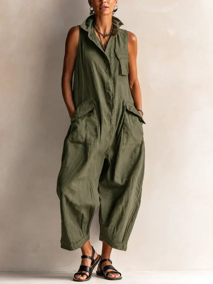 ALESSIA™ - LÄSSIGER ÄRMELLOSER CARGO-JUMPSUIT