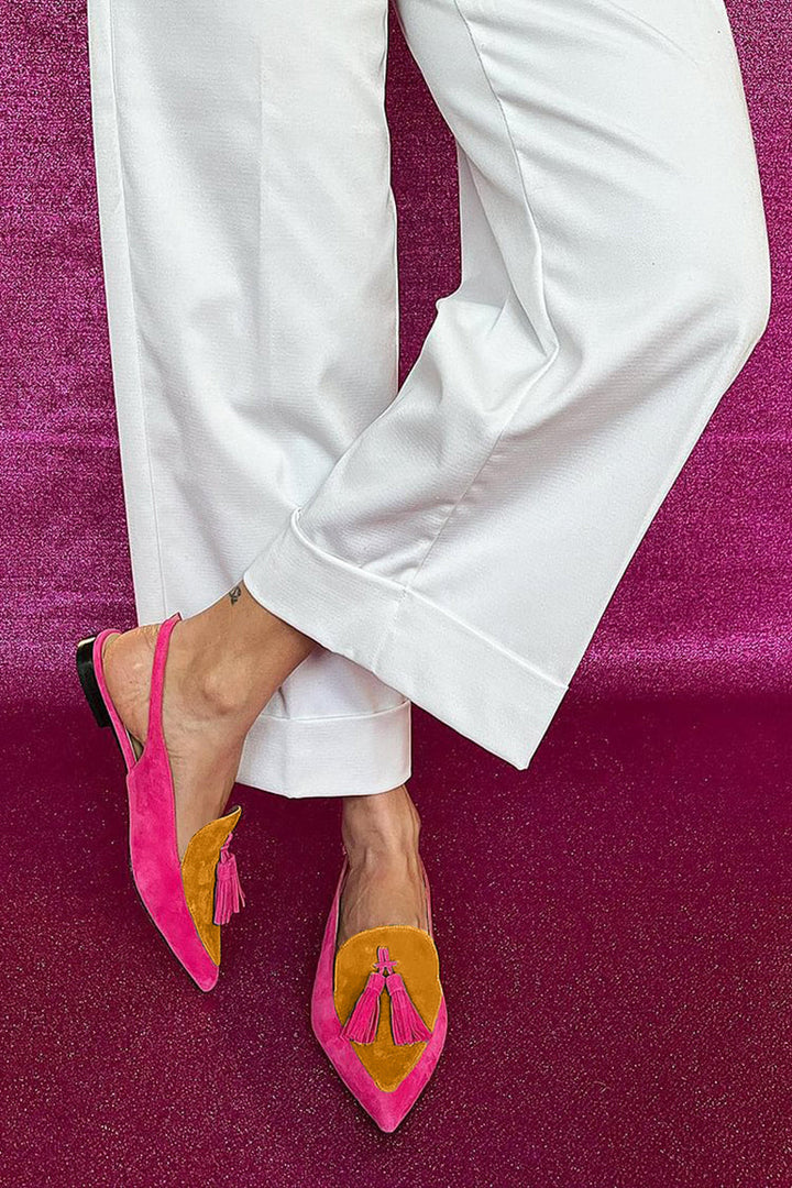 Loredana | Ballerinas mit Fransen und Riemchen