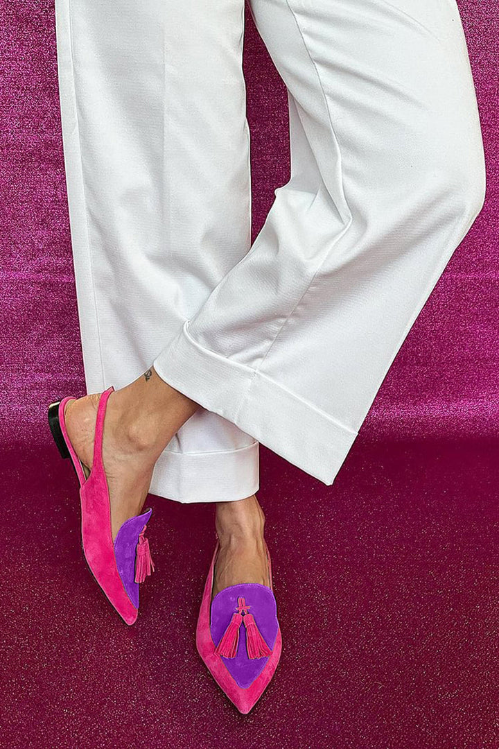 Loredana | Ballerinas mit Fransen und Riemchen