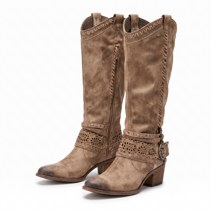 Seleina | Westernstiefel mit Zierriemen