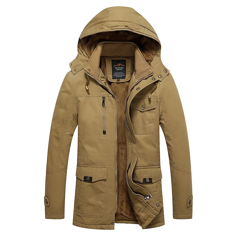 Elegante Baumwoll-Winterjacke mit Fütterung