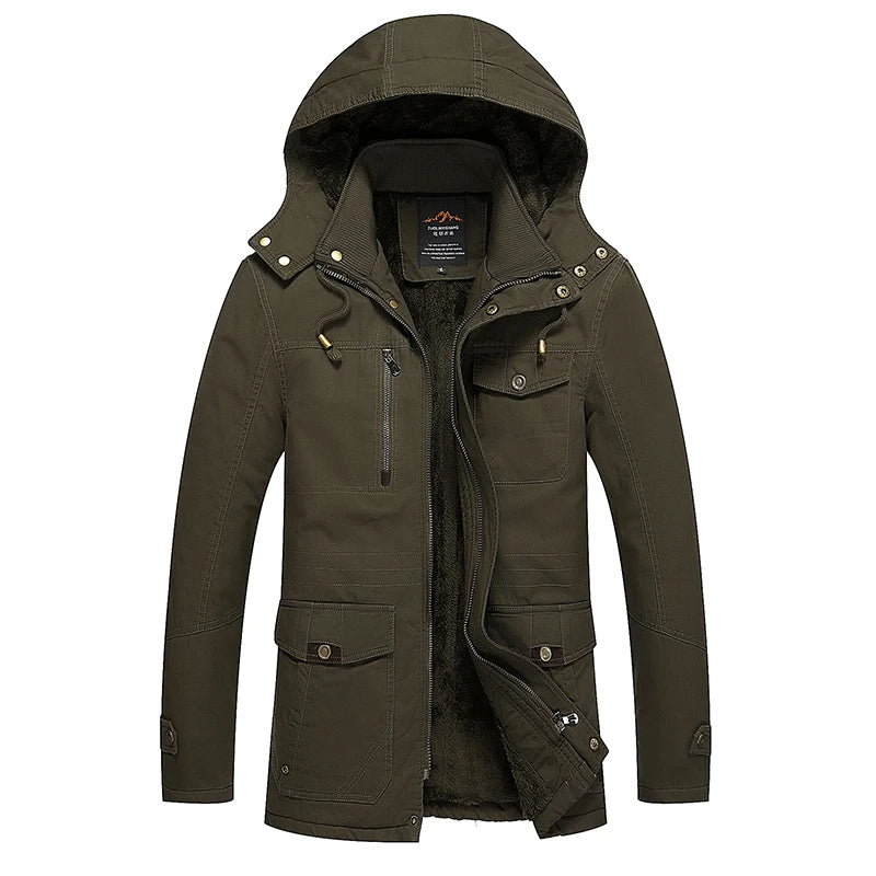Elegante Baumwoll-Winterjacke mit Fütterung