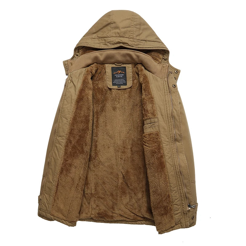 Elegante Baumwoll-Winterjacke mit Fütterung