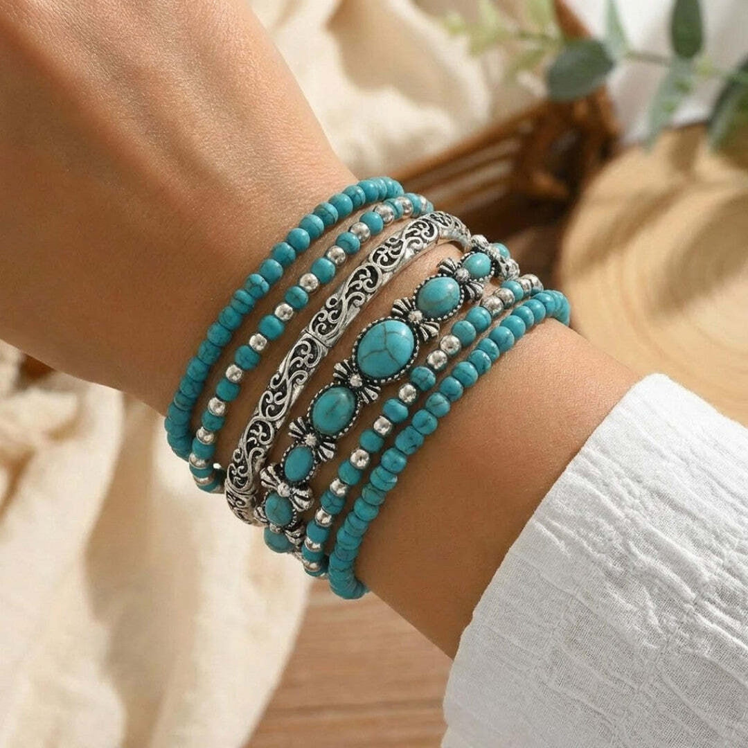 Mirella™ - Boho-Armband-Kollektion mit Türkisen Perlen