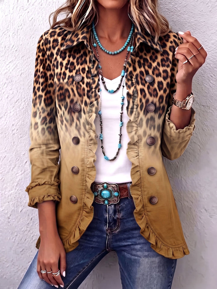 Cassandre | Blazer in Löwenfarbe mit Volants