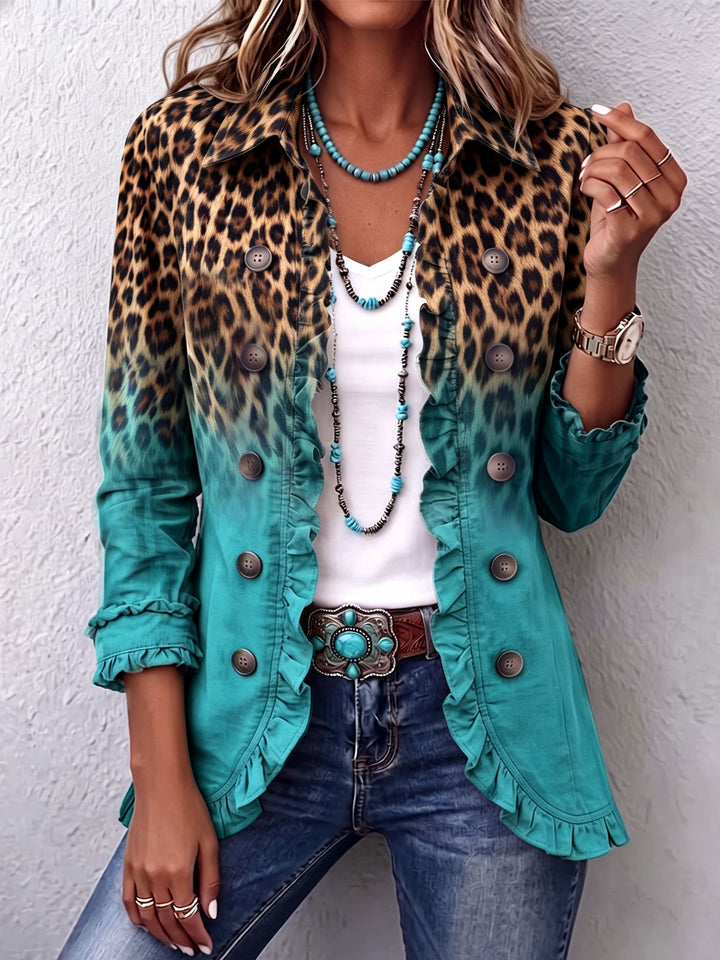 Cassandre | Blazer in Löwenfarbe mit Volants