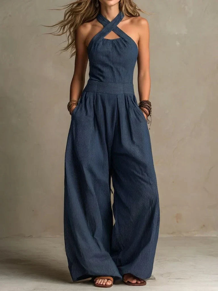 BIANCA™ - ELEGANTER SOMMER-JUMPSUIT AUS LEINENMIX