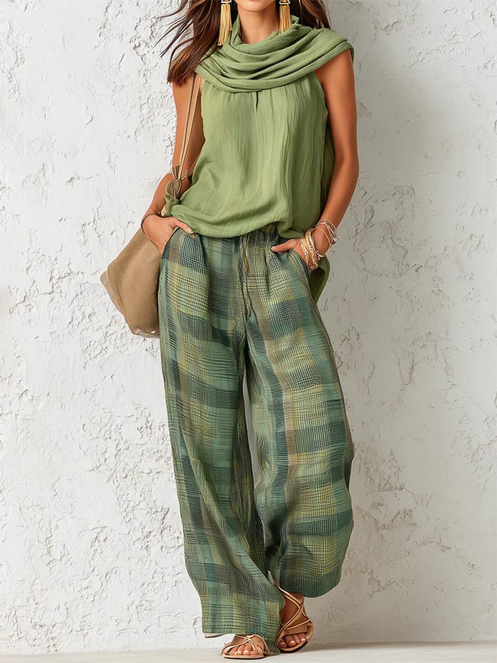 Mara - Boho Ensemble Bluse und Weite Hose