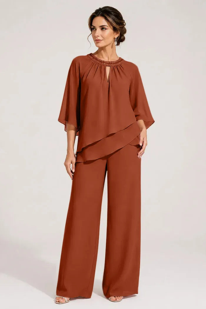 Eleganter formeller Jumpsuit mit Schlüsselgathals