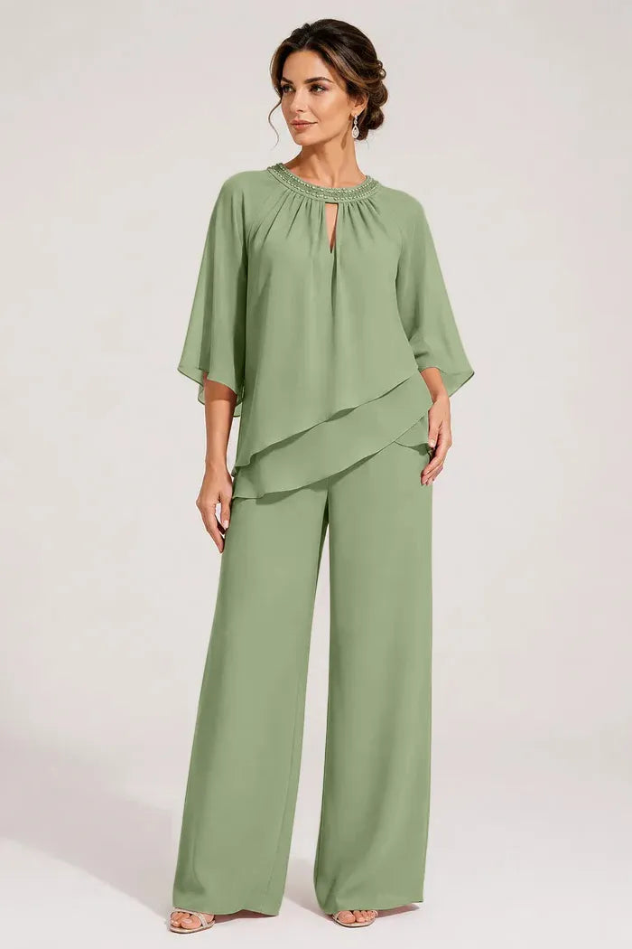 Eleganter formeller Jumpsuit mit Schlüsselgathals