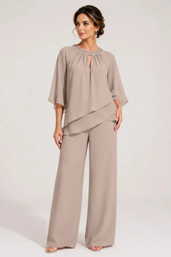 Eleganter formeller Jumpsuit mit Schlüsselgathals