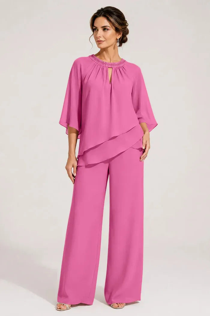 Eleganter formeller Jumpsuit mit Schlüsselgathals