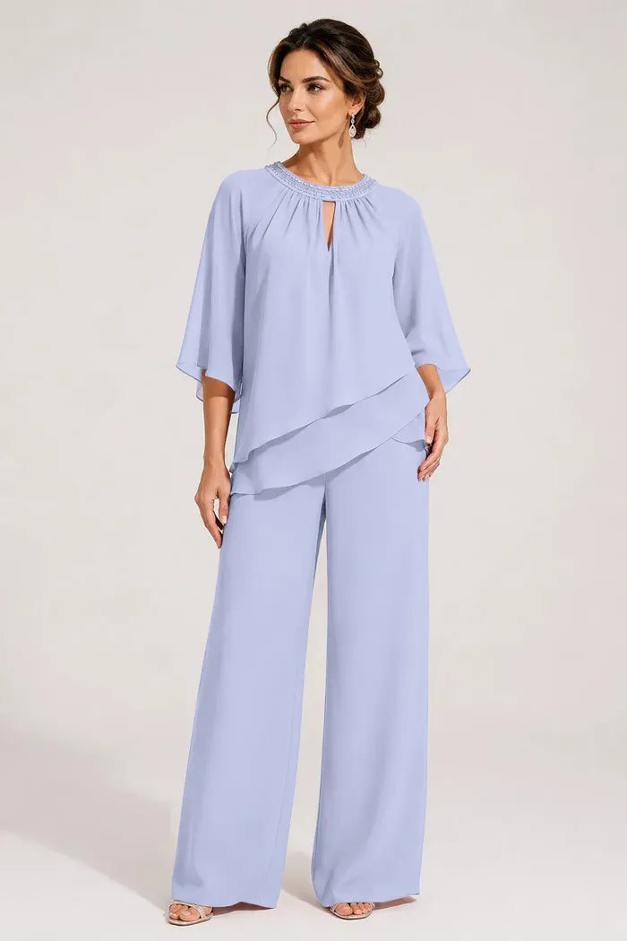 Eleganter formeller Jumpsuit mit Schlüsselgathals