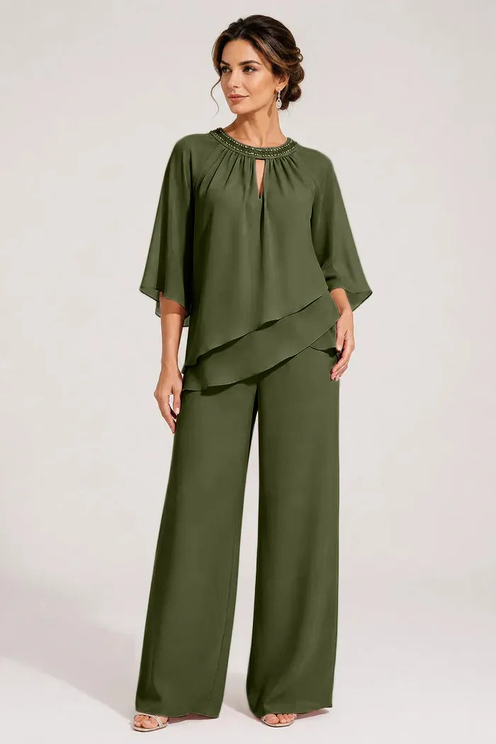 Eleganter formeller Jumpsuit mit Schlüsselgathals