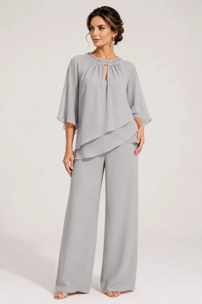 Eleganter formeller Jumpsuit mit Schlüsselgathals