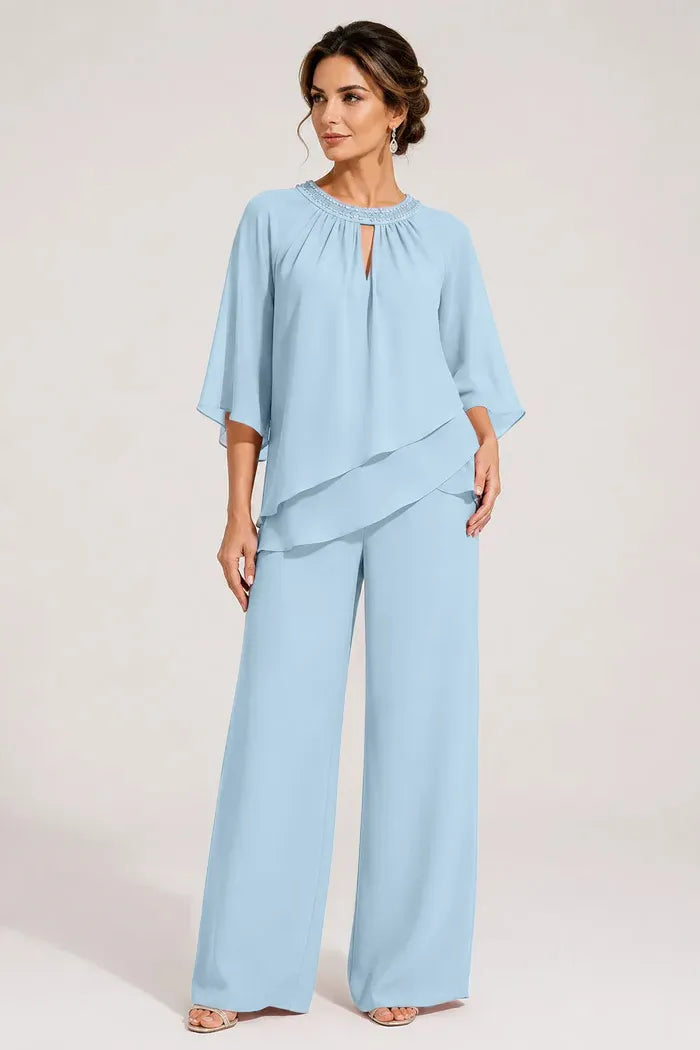 Eleganter formeller Jumpsuit mit Schlüsselgathals